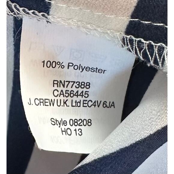2/$15 J. Crew Draped Striped Tank Top Navy Blue White Button Front Size 00 - Picture 10 of 11